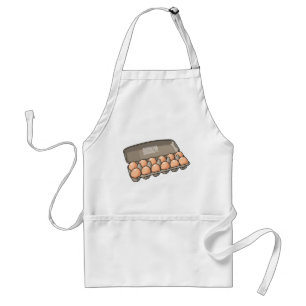 Egg carton cartoon illustration adult apron