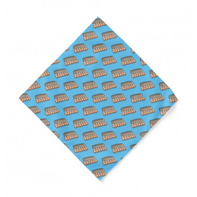 Egg carton cartoon illustration  bandana (Front)