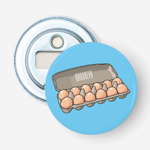 Egg carton cartoon illustration bottle opener