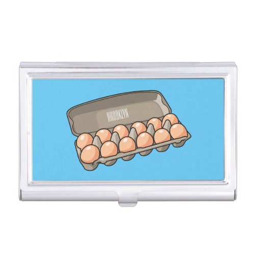 Egg carton cartoon illustration  business card case