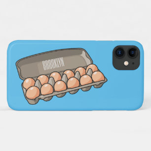 Egg carton cartoon illustration iPhone 11 case