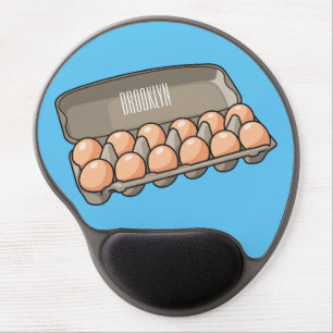Egg carton cartoon illustration gel mouse pad
