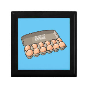 Egg carton cartoon illustration gift box