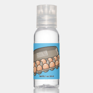 Egg carton cartoon illustration hand sanitizer