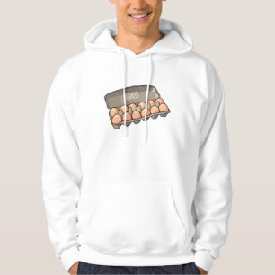 Egg carton cartoon illustration hoodie