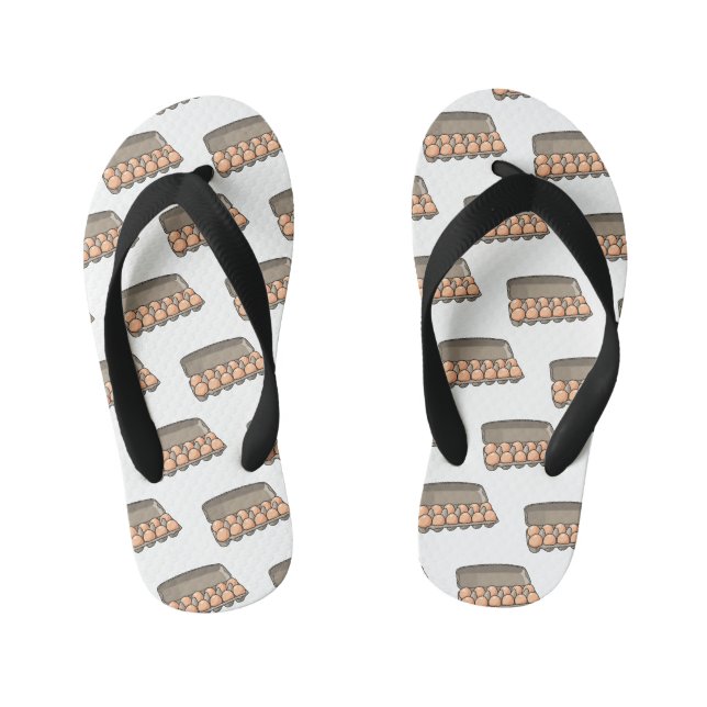 Egg carton cartoon illustration   kid's flip flops (Footbed)