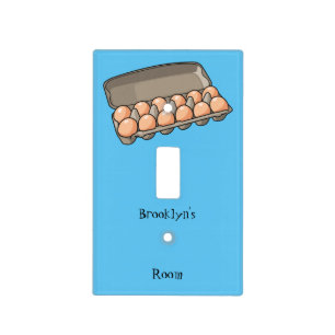 Egg carton cartoon illustration light switch cover