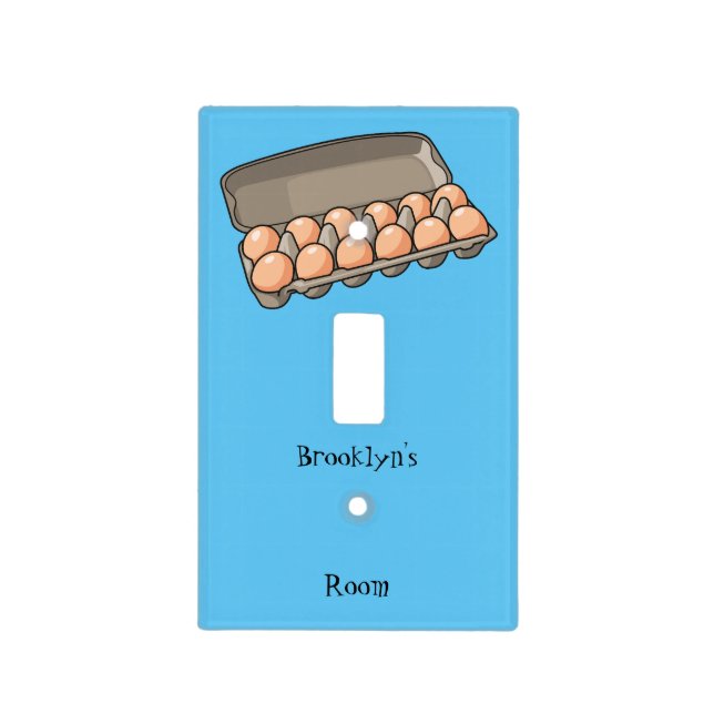 Egg carton cartoon illustration light switch cover (Front)