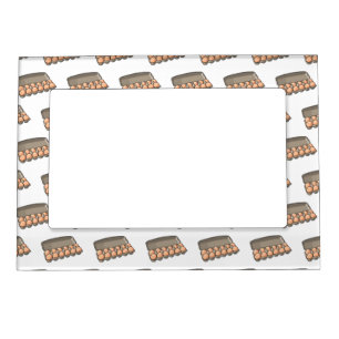 Egg carton cartoon illustration magnetic frame