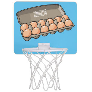 Egg carton cartoon illustration mini basketball hoop