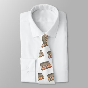 Egg carton cartoon illustration neck tie