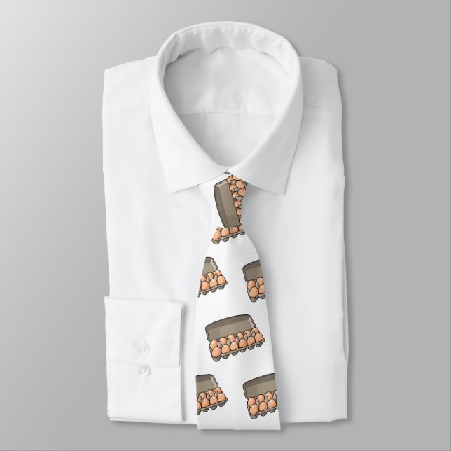 Egg carton cartoon illustration  neck tie (Tied)