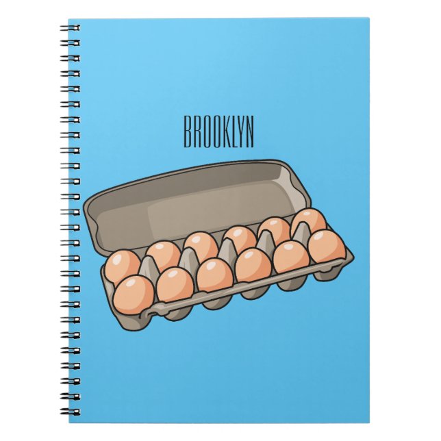 Egg carton cartoon illustration notebook (Front)
