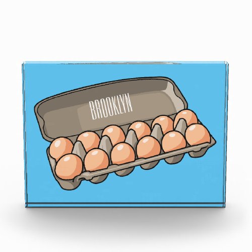 Egg carton cartoon illustration  photo block