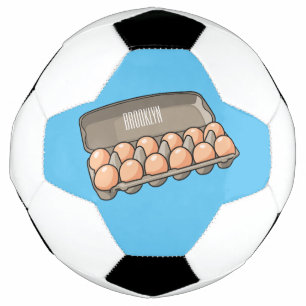 Egg carton cartoon illustration   soccer ball
