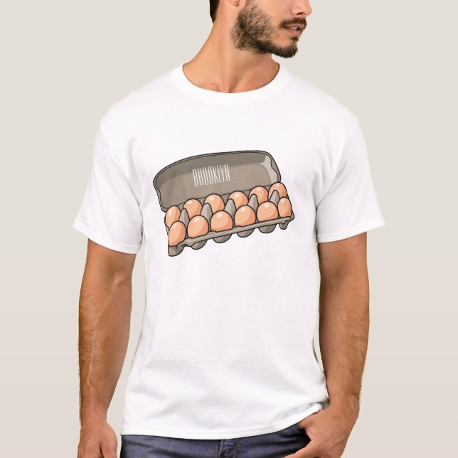 Egg carton cartoon illustration  T-Shirt (Front)