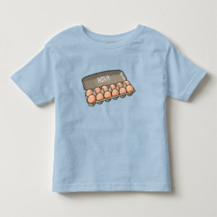 Egg carton cartoon illustration  toddler t-shirt