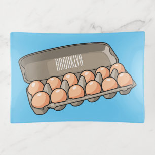 Egg carton cartoon illustration trinket tray
