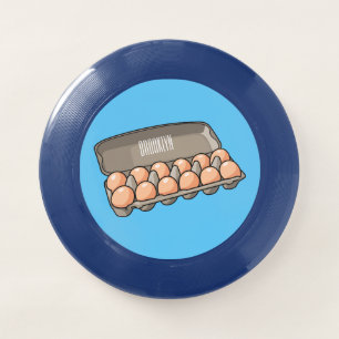 Egg carton cartoon illustration Wham-O frisbee