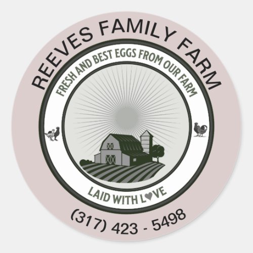 Egg Carton Farm Homestead Label Sticker