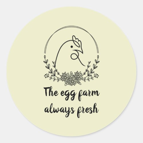 Egg Carton  Farmhouse Supplies Classic Round Sticker