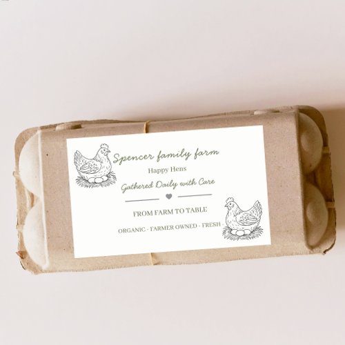 Egg Carton Label customize egg box free range