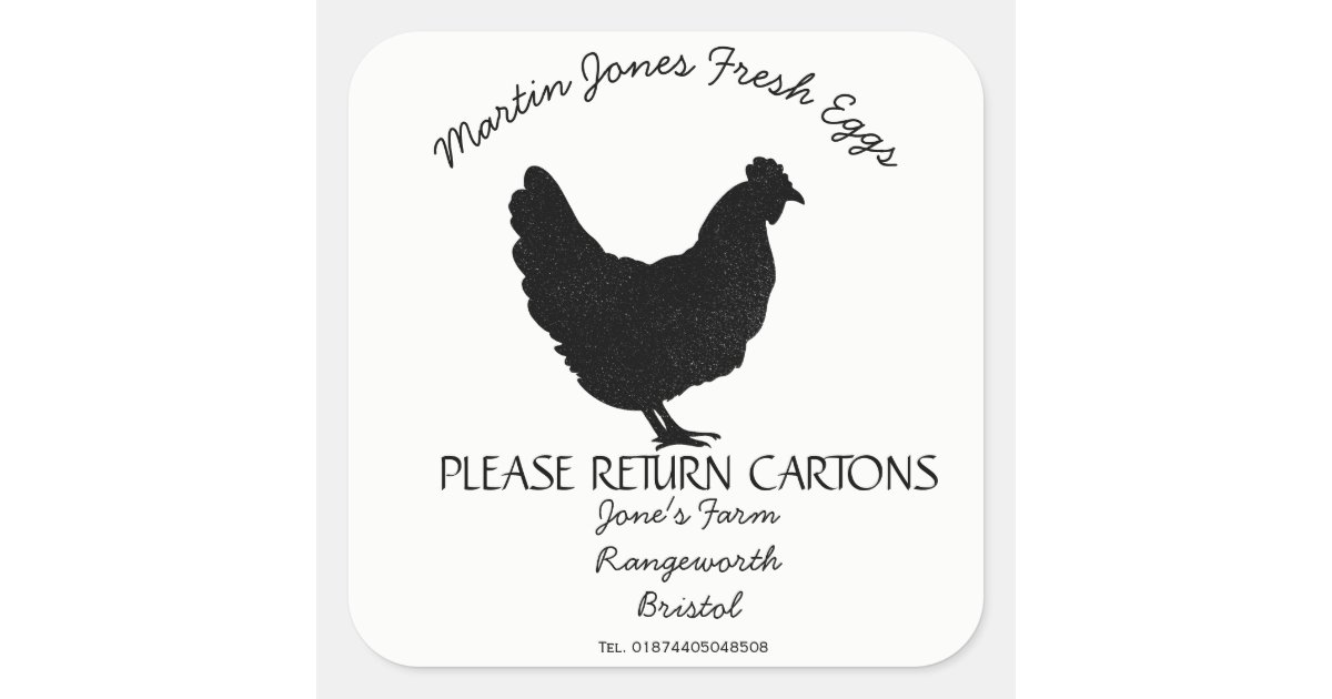 Egg Carton Label customize hens egg box free range | Zazzle.com