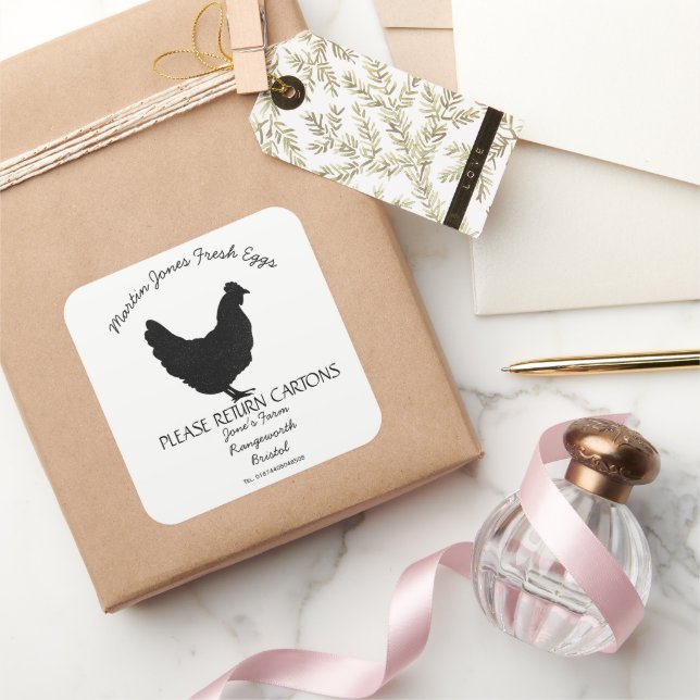 Customized Chicken Fresh Egg Labels Stamp- Egg Carton Stamp Labels