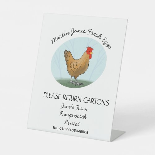 Egg Carton Label customize hens egg box free range Pedestal Sign