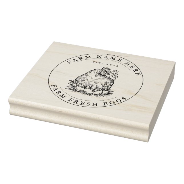 Egg Carton Stamp Vintage Farm  (Stamp)