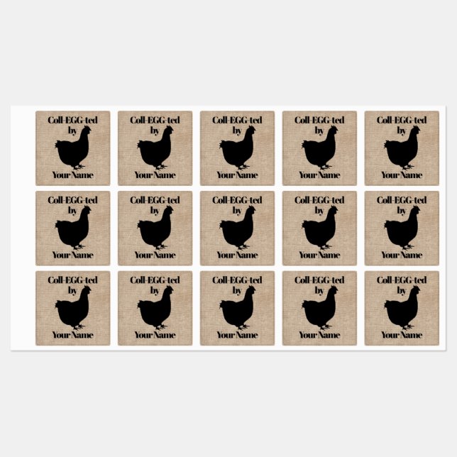 Egg Carton Stickers Coll-EGG-ted by YOUR NAME (Sheet)