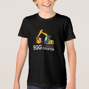 Egg-cavator Easter Excavator Tri-Blend Shirt
