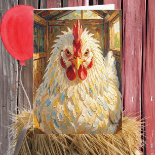 Egg-cellent Birthday Funny Chicken Pun Card