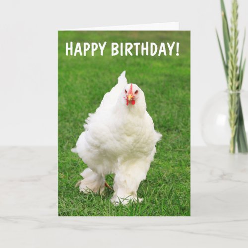 Egg_cellent Chicken Rooster Joke Birthday Card