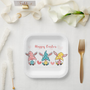 Egg-cellent Easter Gnomes Paper Plates