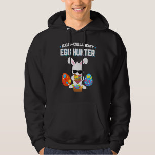 Egg Cellent Egg Hunter Easter Boys Girls Bunny 1 Hoodie