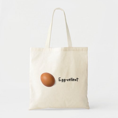 Egg_cellent Excellent Egg Grocery Shopping Tote Bag