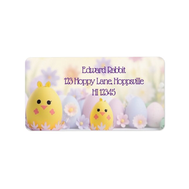 Egg-cellent Mail: Unique Easter  Label (Front)