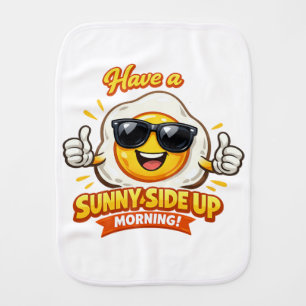 Egg - cellent Morning Greeting Baby Burp Cloth