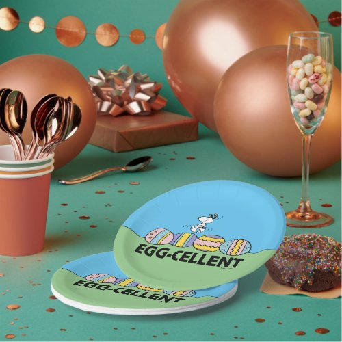 Egg_cellent Snoopy Easter Paper Plates