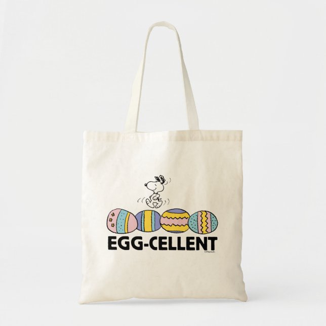 Egg-cellent Snoopy Easter Tote Bag (Front)