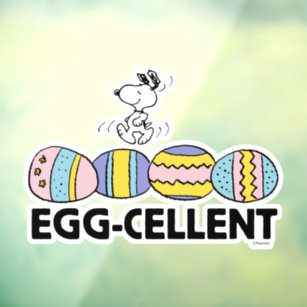 Egg-cellent Snoopy Easter Window Cling