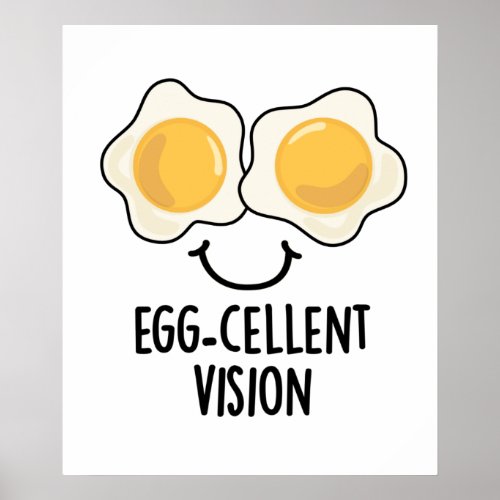 Egg_cellent Vision Funny Egg Pun  Poster