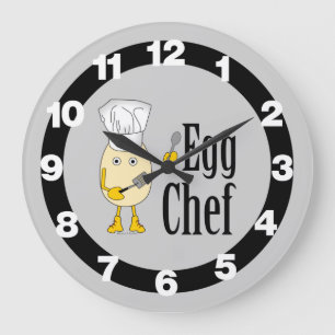 Egg Chef Large Clock