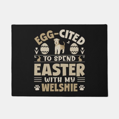Egg Cited To Spend Easter With My Welshie Doormat