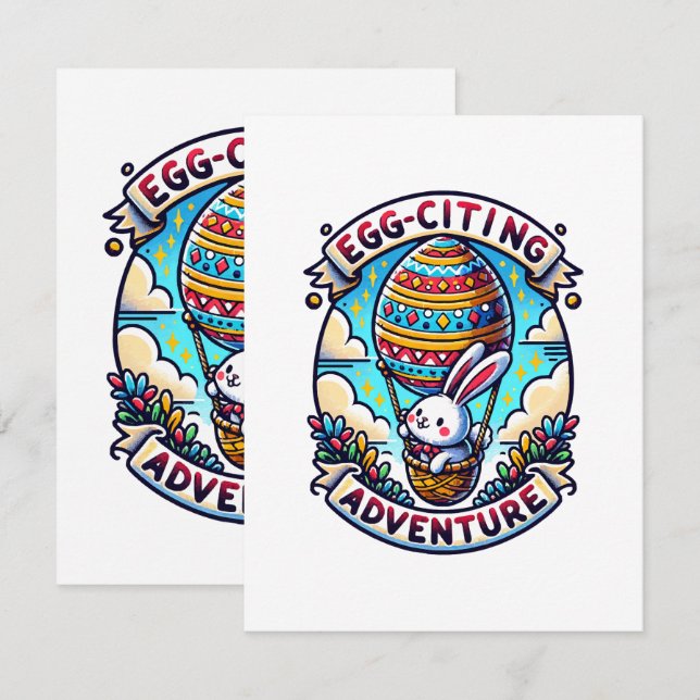 Egg-Citing Adventure Note Card (Front/Back)