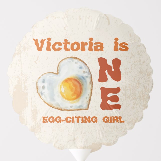 EGG-CITING BBQ BABY BIRTHDAY BALLOON (Front)