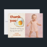 EGG-CITING BBQ BABY BIRTHDAY THANK YOU CARD<br><div class="desc">Beautiful invitations and stationery for special occasions and festivals are available in both physical and digital formats. We can extend any design into matching items such as RSVP cards,  labels,  envelopes,  and more. Customization is available upon request. Looking forward to hearing from you!</div>