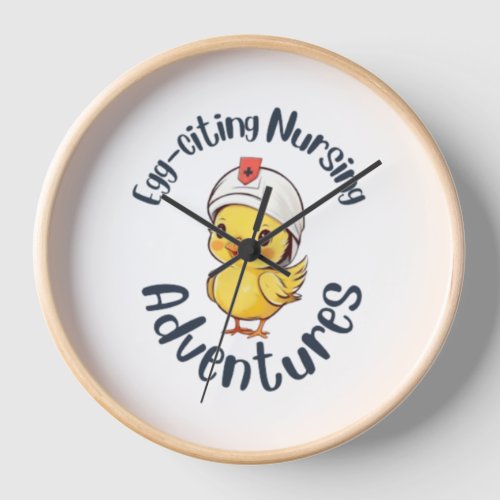 Egg_citing Nursing Adventures Relaxed Fit  Clock
