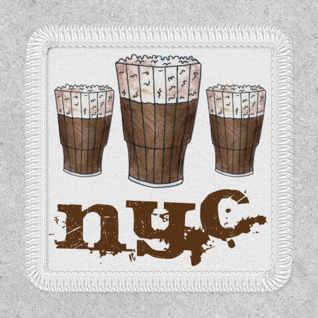 Egg Cream NYC New York City Soda Fountain Drink Patch (Front)